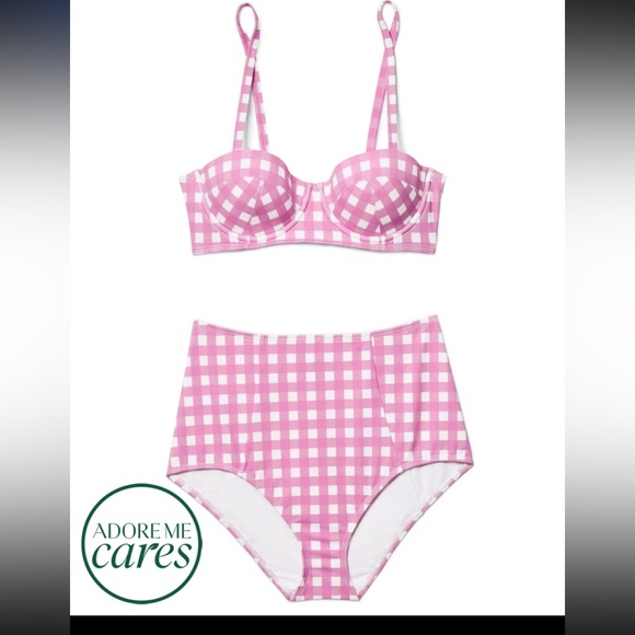 NWT Adore Me Vivien Contour Bikini, 38C cup & L HighWaisted bottom - Picture 2 of 11